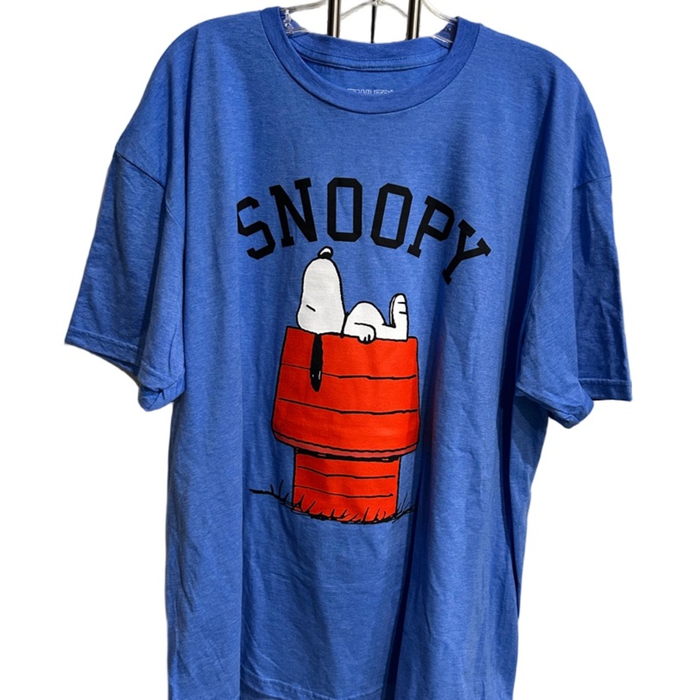 Blue Snoopy Graphic T-Shirt
